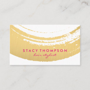 Artistic Faux Metallic Gold Brushed Business Card