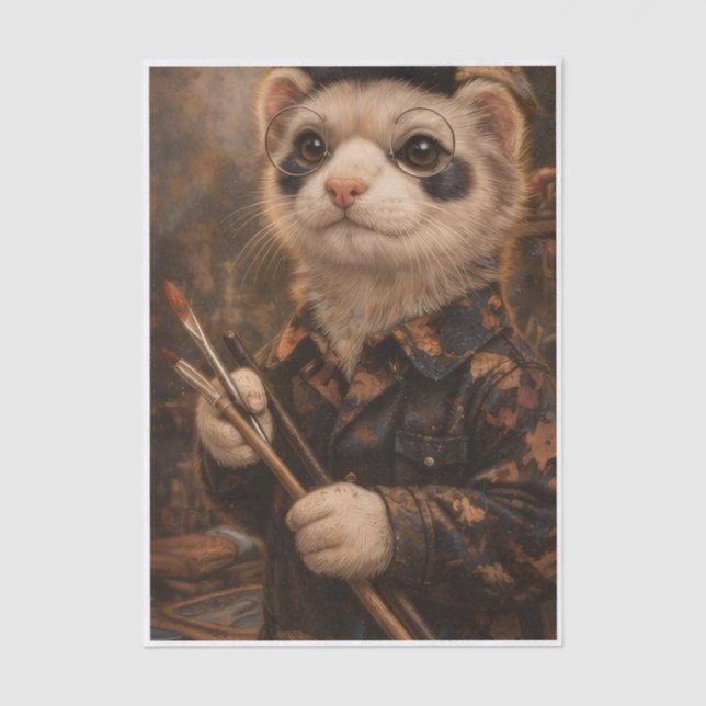 Artistic Ferret  Tissue Paper (Front)
