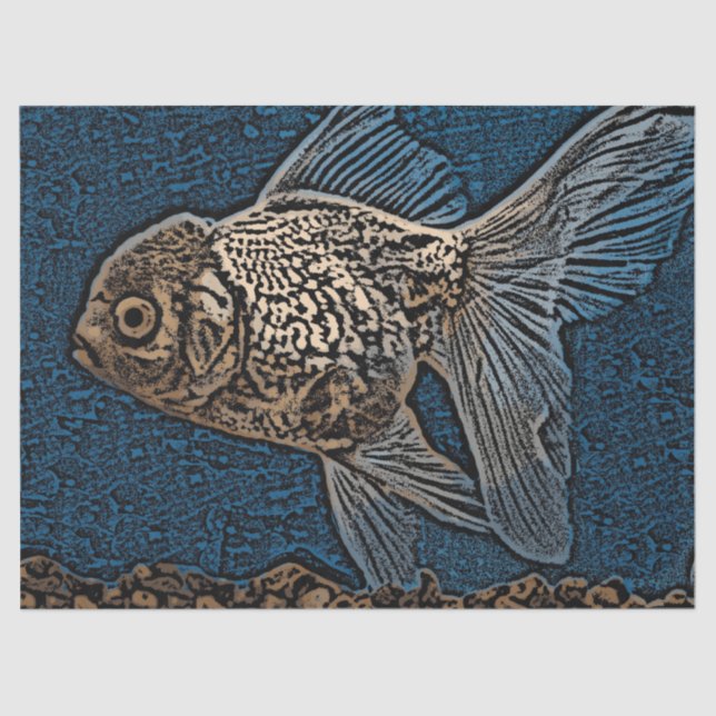 Artistic Fish  Decoupage Tissue Paper (Front)