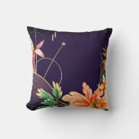 Artistic Floral Designer Abstract | Eggplant