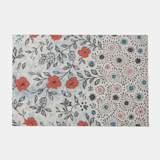 Artistic floral doormat