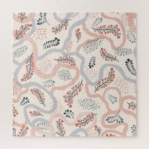 Artistic floral pattern, ornamental autumn decor. jigsaw puzzle