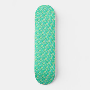 artistic floral print skateboard