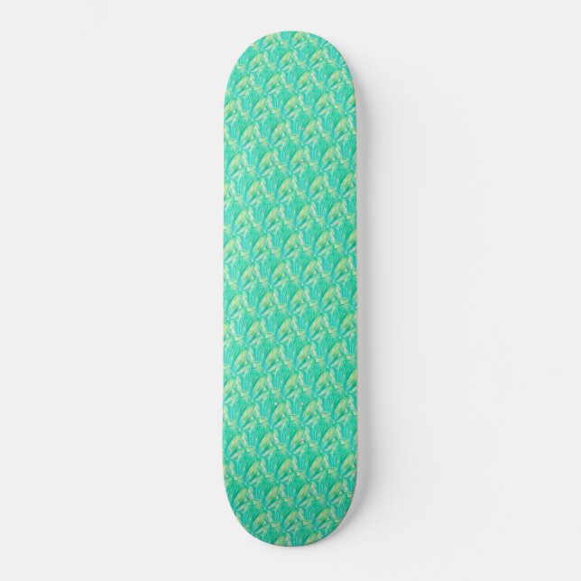 artistic floral print skateboard (Front)