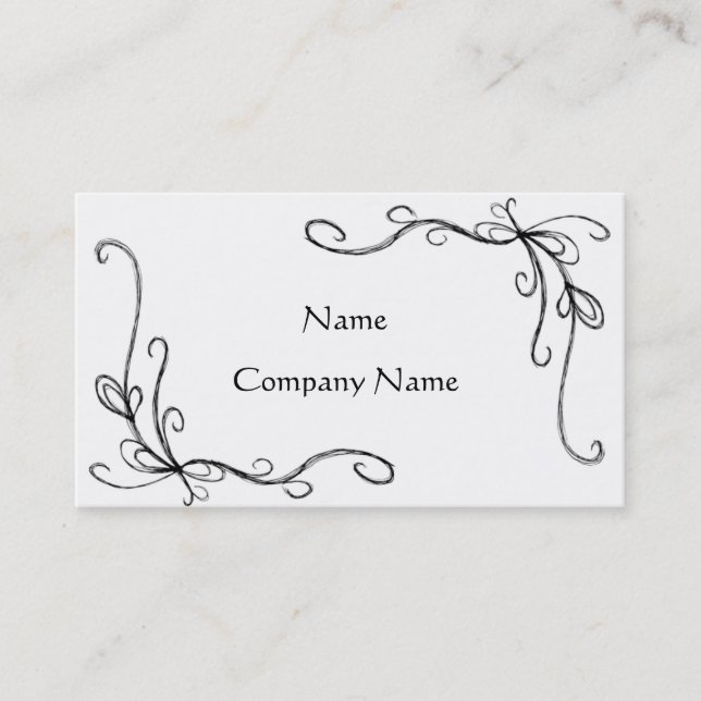 Artistic Flourish Business Card (Front)