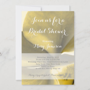 Artistic Flower in Yellow Tones - Bridal Shower Invitation