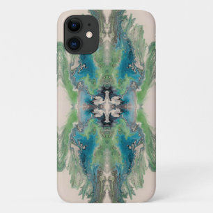 Artistic Fluid Abstract in Aqua & Green Case-Mate iPhone Case