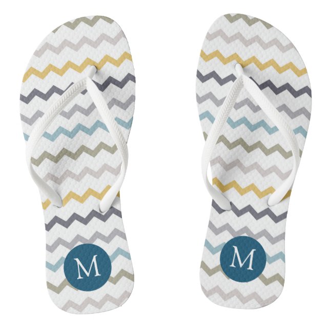 Artistic Forest ⎥Monogram Flip Flops (Footbed)