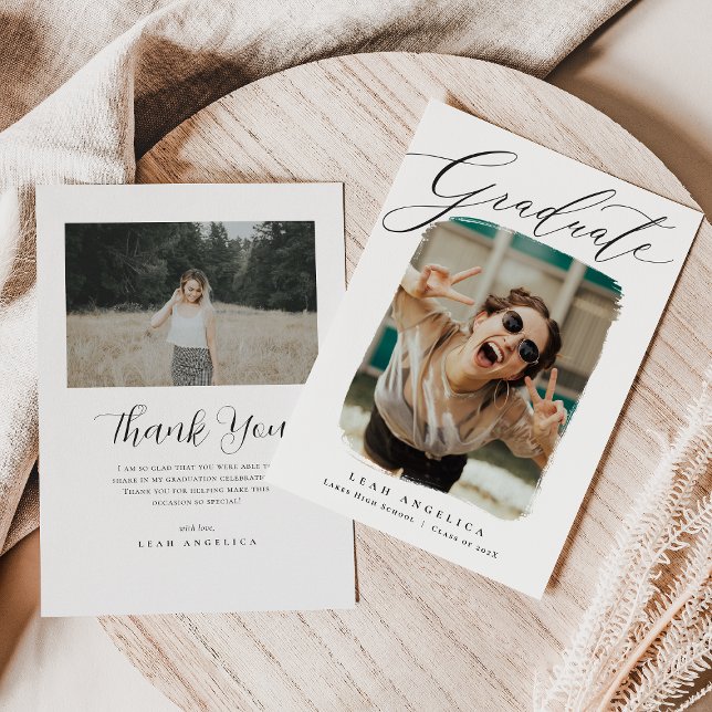 Artistic Framed Photo Graduation Thank You (Creator Uploaded)