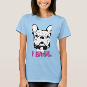 Artistic French Bulldog "Bark" Design T-Shirt