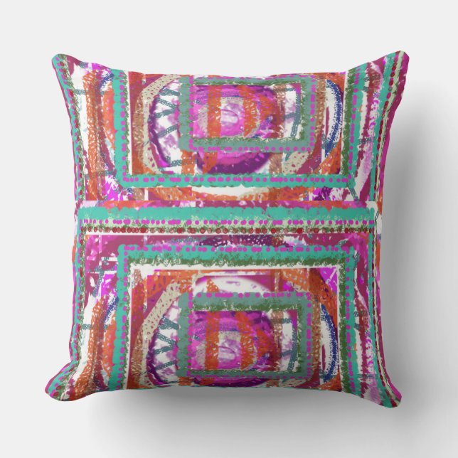 Artistic Fuchsia Pillow (Front)