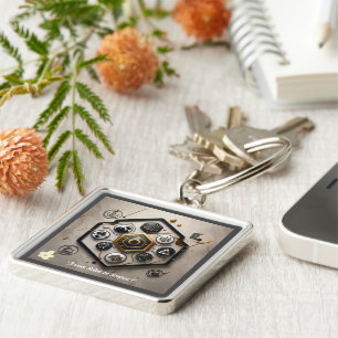 "Artistic Futurism Unleashed" Key Ring