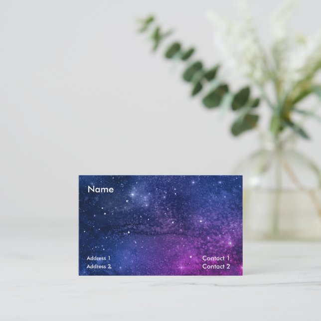 artistic galaxy business card (Standing Front)