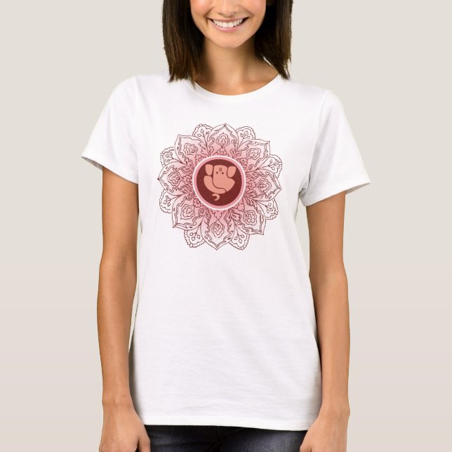 Artistic Ganesh with Mandana T-Shirt (Front)