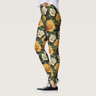 Artistic Gardenias Luxury Running Wear Leggings