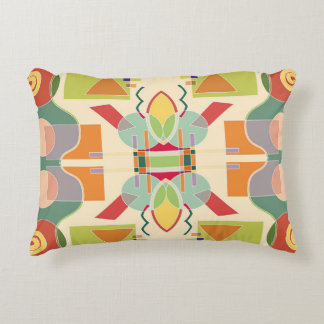 Artistic Geometric: Colourful Seamless Pattern Decorative Cushion