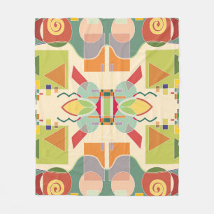 Artistic Geometric: Colourful Seamless Pattern Fleece Blanket