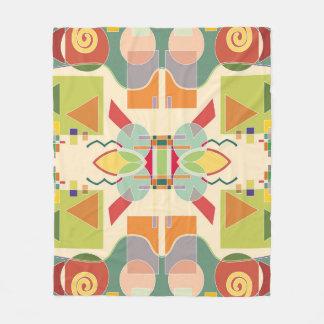 Artistic Geometric: Colourful Seamless Pattern Fleece Blanket