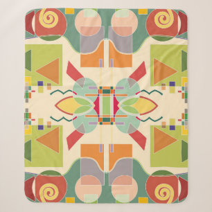 Artistic Geometric: Colourful Seamless Pattern Sherpa Blanket