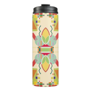 Artistic Geometric: Colourful Seamless Pattern Thermal Tumbler