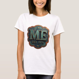 Artistic Gold ME EST 1979 Modern Design T-Shirt