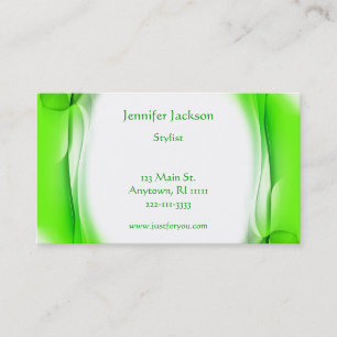 Artistic Green Business Cards