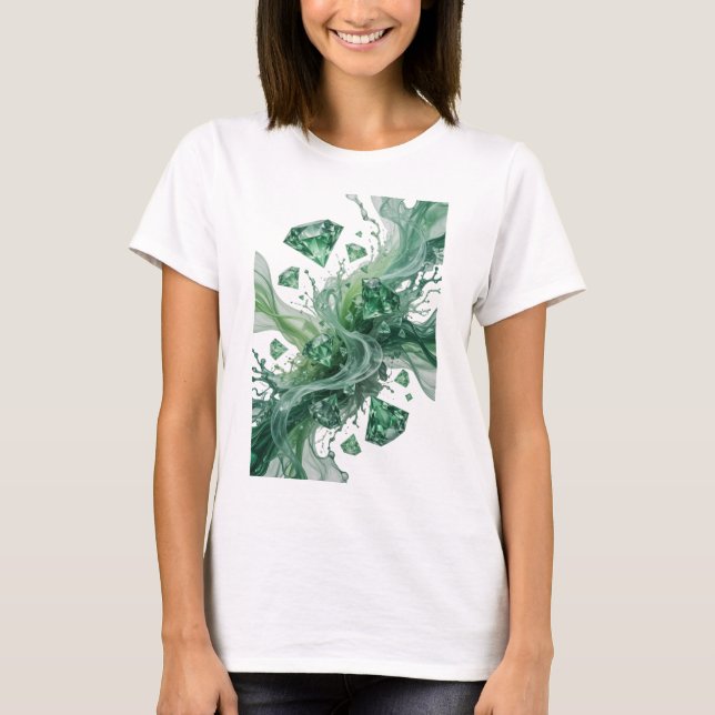 Artistic Green GREEN DIAMONDS Custom Tee (Front)