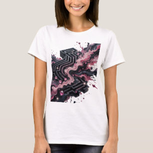 Artistic Grey ABSTRACT ART Artistic Motif T-Shirt