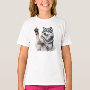 Artistic Grey Wolf in watercolor T-Shirt