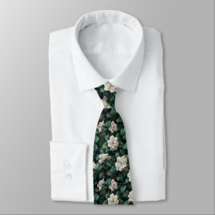 Artistic Groomsman Gift Gardenias Tie
