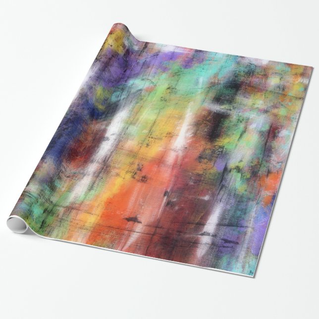Artistic Grunge Wrapping Paper (Unrolled)