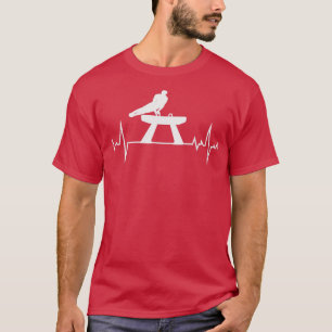 Artistic Gymnastics Pommel Horse Gymnast Heartbeat T-Shirt