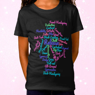 Artistic Gymnastics Word Cloud T-Shirt