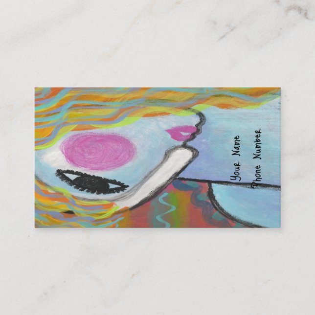 Artistic Hair Designer Business Card (Front)