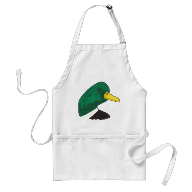 Artistic Hand-drawn Mallard Duck Standard Apron (Front)