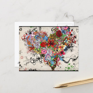 Artistic Heart Postcard