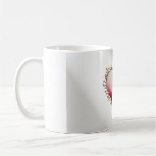 Artistic Heart-Shaped Design Coffee Mug