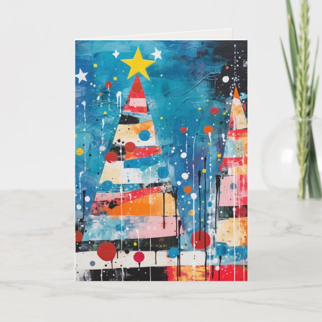 Artistic Holiday Greetings Card (Front)