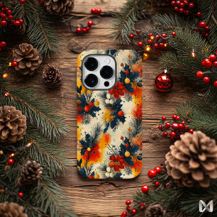 Artistic Holiday - Warm Festive Floral Design Case-Mate iPhone 14 Pro Case