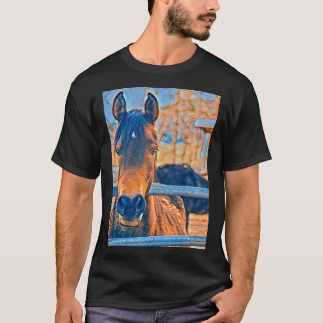 Artistic Horse Face T-Shirt (Front)