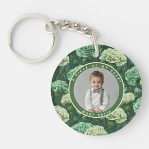 Artistic Housewarming Gifts Custom Carnation Key Ring