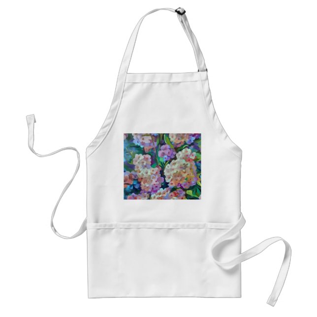 Artistic Hydrangeas Hortensia Floral Abstract Art Standard Apron (Front)
