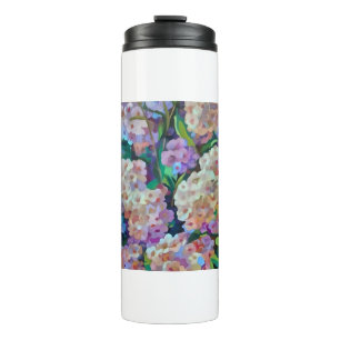 Artistic Hydrangeas Hortensia Floral Abstract Art Thermal Tumbler