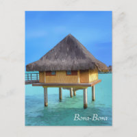 Artistic Illustration of Bora-Bora Bungalow