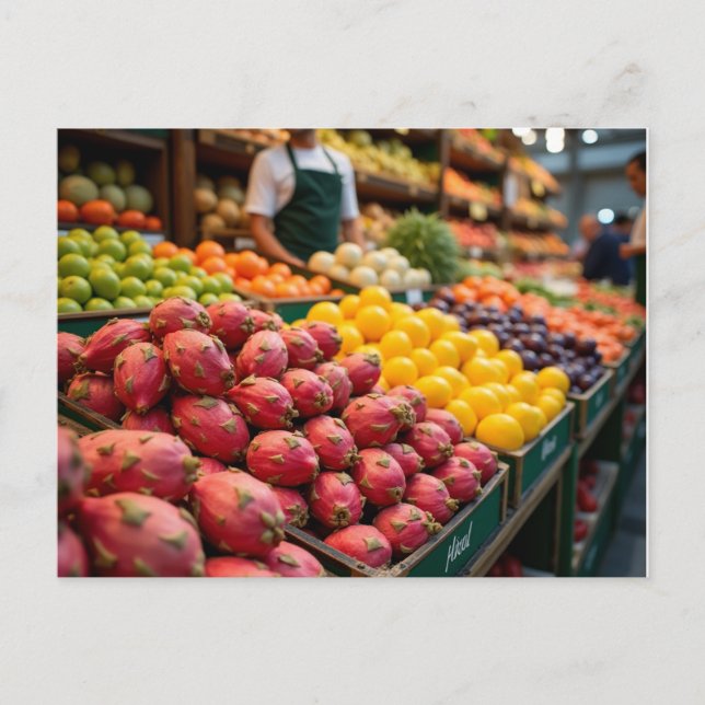 Artistic Interpretation of Esquilino Market  Postcard (Front)