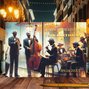 Artistic Jazz Orchestra Music Birthday Real Guest Book