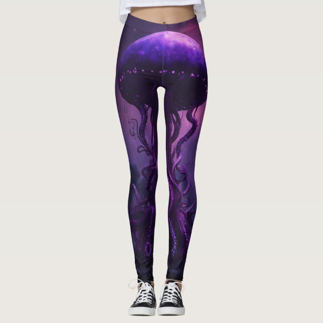  Artistic Jellyfish  Leggings (Front)