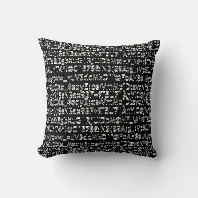 Artistic keyboard character pattern cushion (Front)