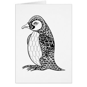 Artistic King Penguin Zendoodle