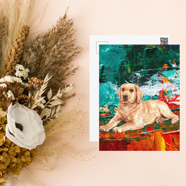 Artistic Labrador Dog Abstract  Postcard (Creator Uploaded)